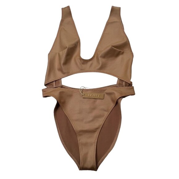 SKIMS Wet Jersey Cutout Bodysuit Sienna Womens XS - Picture 2 of 12